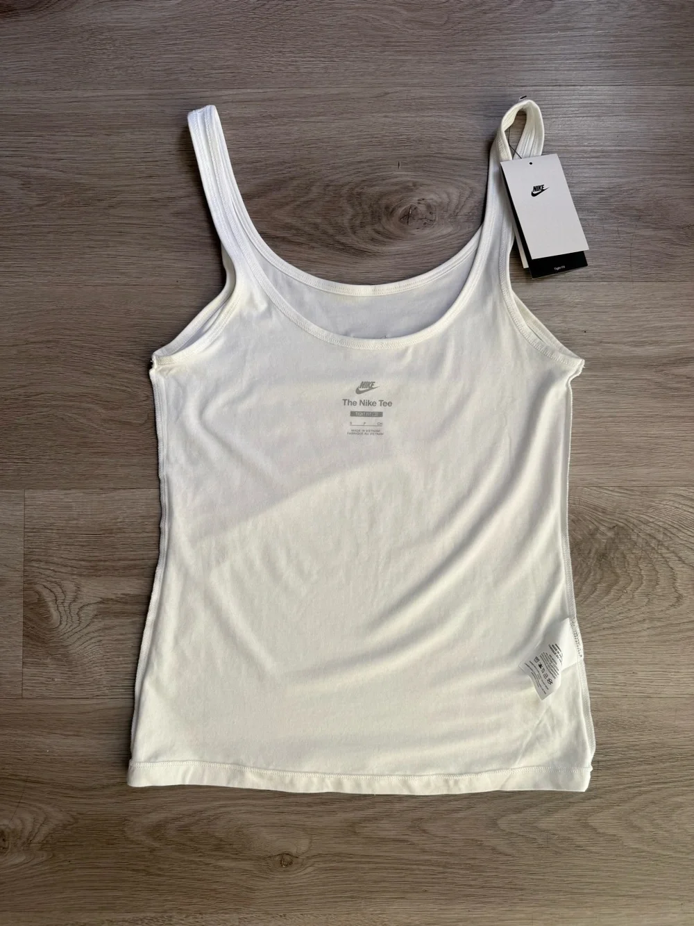NWT Nike Embroidered Logo Women's Cami Tank Top - White - Size Small